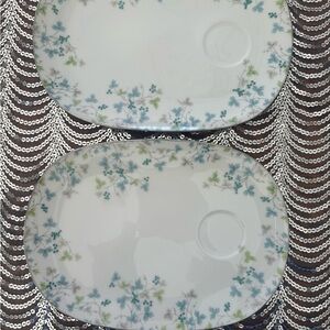 Vintage  Sango China Navarro Gray Floral #6283 dinner plates